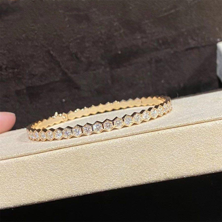 GlowBEE LOVE GOLD BRACELET FULL DIAMOND