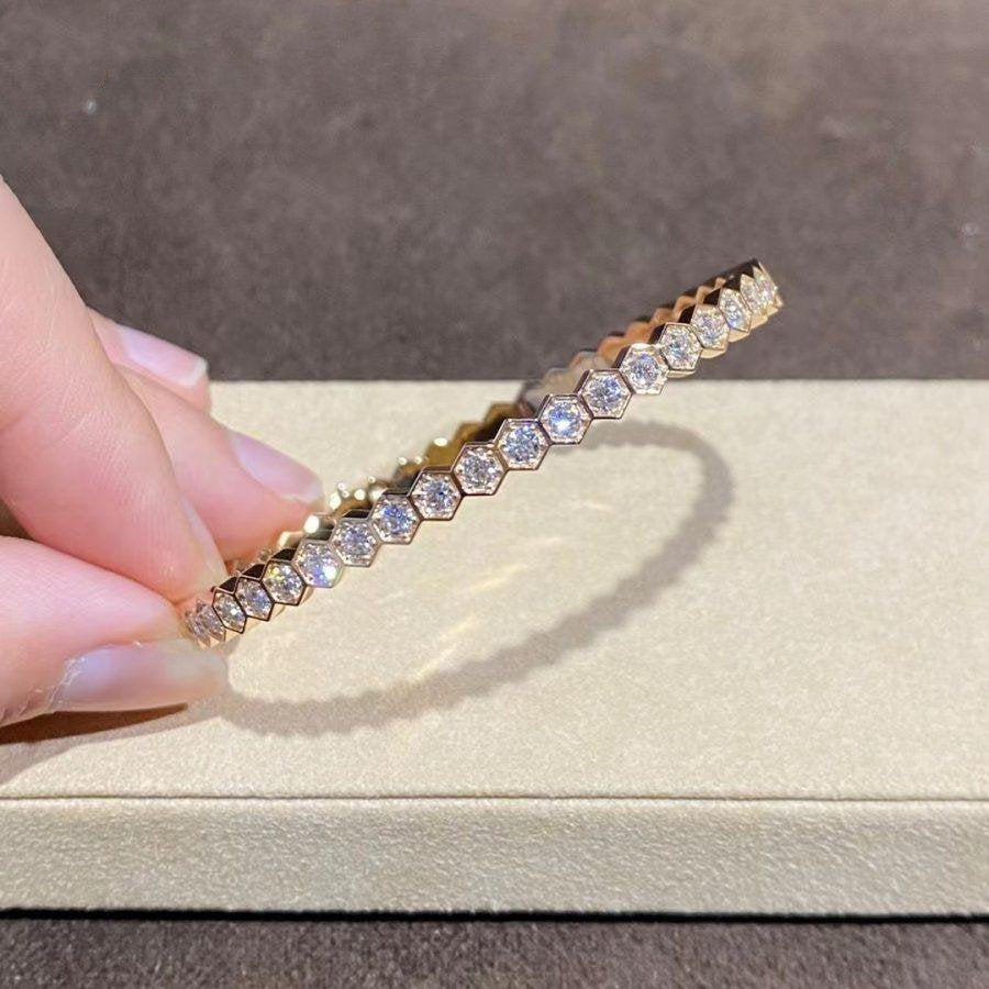 GlowBEE LOVE GOLD BRACELET FULL DIAMOND