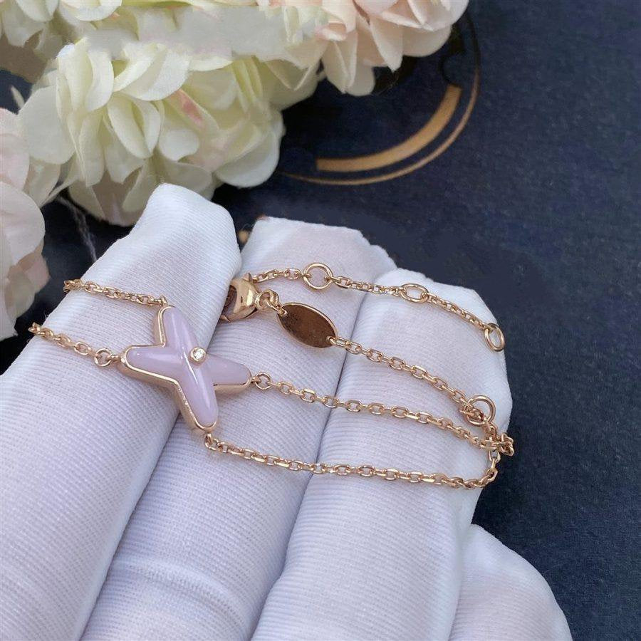 GlowJEUX BRACELET PINK MOP PINK GOLD 1 DIAMOND