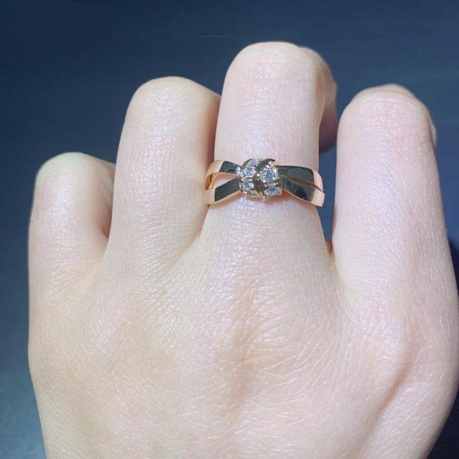 GlowLIENS RING PINK GOLD DIAMOND