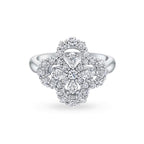 GlowLOOP RING FULL MOTIF DIAMOND 16MM SILVE