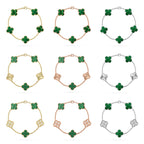 [Glow]New  CLOVER 5 MOTIF MALACHITE BRACELET COLLECTION