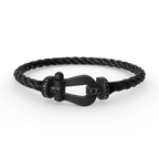 GlowFORCE LARGE SERIES HORSESHOE BLACK SAMURAI BRACELET