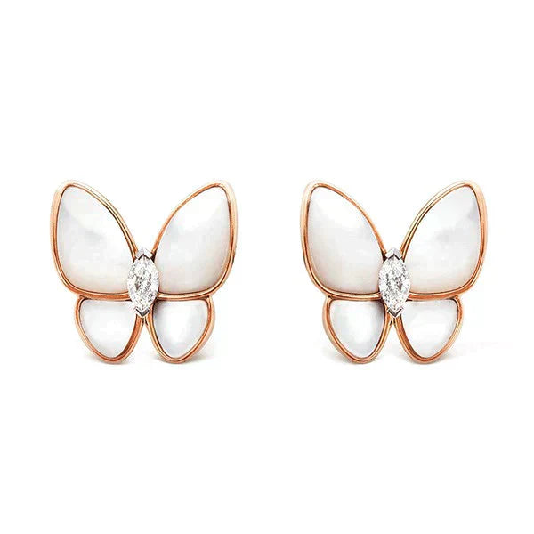 ¡®Glow¡¯BUTTERFLY MOP DIAMOND EARRINGS