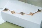 [Glow Jewelry] CLOVER 5 MOTIF GRAY MOP BRACELET COLLECTION