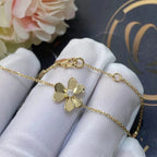 ¡®Glow¡¯FRIVOLE GOLD FLOWER PINK MALACHITE BRACELET