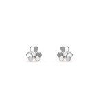 ¡®Glow¡¯FRIVOLE MINI SILVER FLOWER EARRINGS