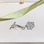 ¡®Glow¡¯FRIVOLE SILVER FLOWER DIAMOND EARRINGS