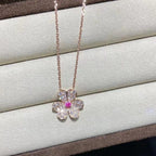 ¡®Glow¡¯FRIVOLE ROSE GOLD FLOWER DIAMOND NECKLACE