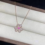 ¡®Glow¡¯FRIVOLE ROSE GOLD FLOWER DIAMOND NECKLACE