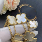 ¡®Glow¡¯CLOVER EARRINGS WHITE MOP 4 MOTIFS GOLD