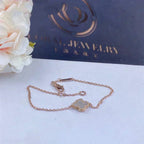 ¡®Glow¡¯CLOVER WHITE MOP SINGLE FLOWER BRACELET