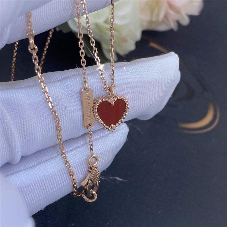 ¡®Glow¡¯SWEET CLOVER CARNELIAN HEART NECKLACE