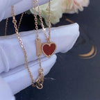 ¡®Glow¡¯SWEET CLOVER CARNELIAN HEART NECKLACE
