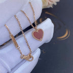 ¡®Glow¡¯SWEET CLOVER CARNELIAN HEART NECKLACE