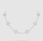 [¡®Glow¡¯]CLOVER 10 MOTIFS FULL DIAMOND NECKLACE