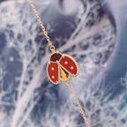 ¡®Glow¡¯LUCKY SPRING 1 MOTIF PINK GOLD BRACELET
