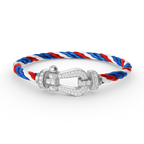 GlowFORCE LARGE HORSESHOE FULL DIAMOND BRACELET SILVER